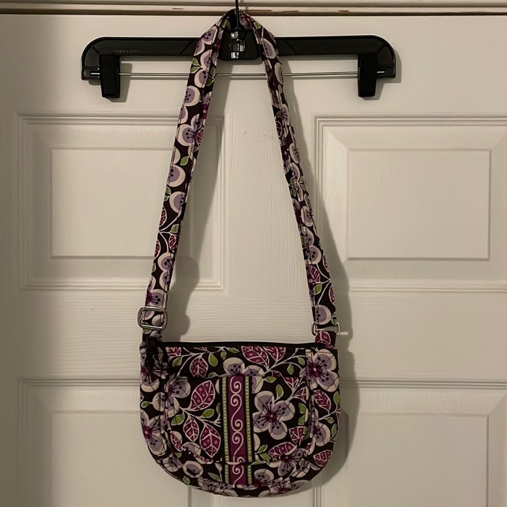 Vera Bradley *retired* Plum Petals design Crossbody purse